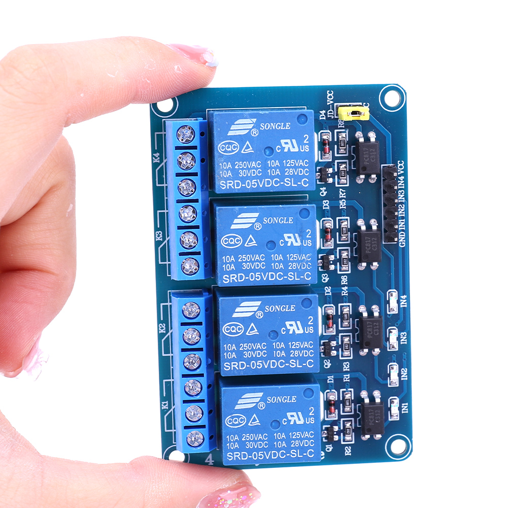 Home Automation Arduino - 5V 12V 4채널 릴레이 보드(광커플러 릴레이