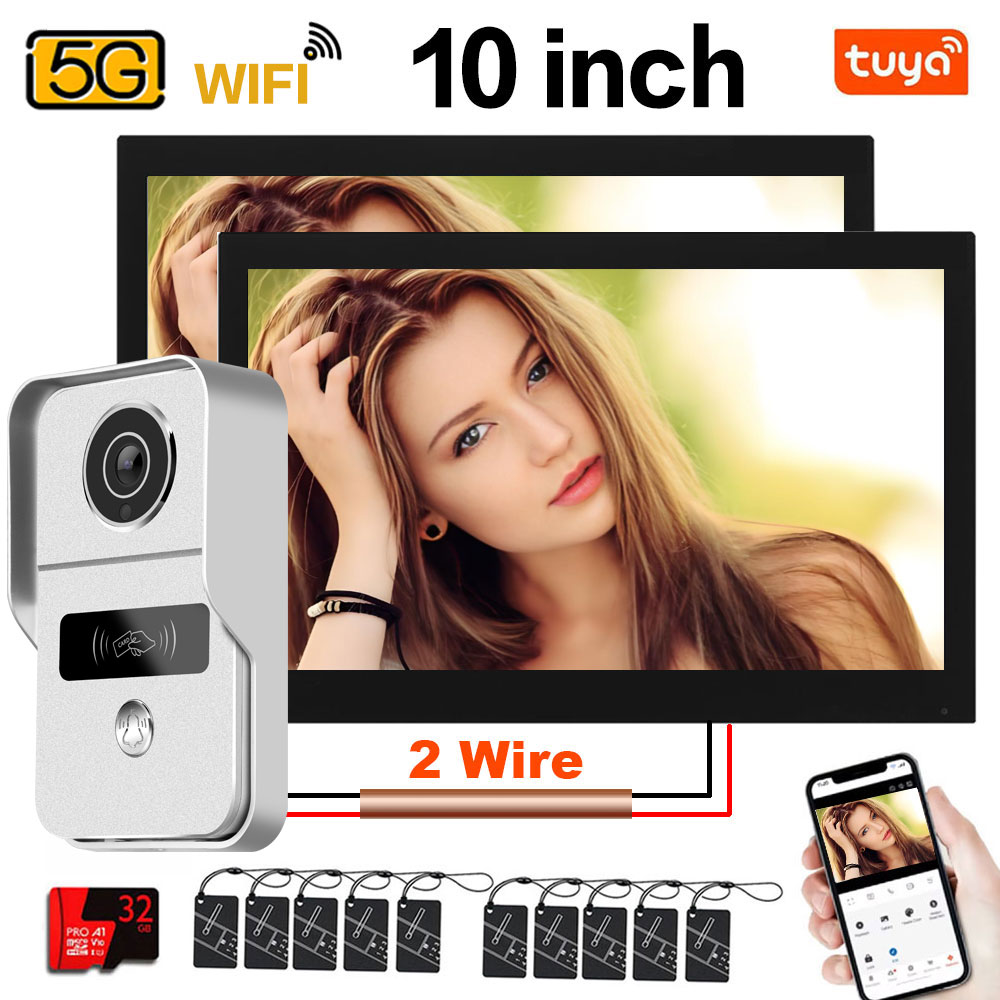 Smart Doorbell Wired - 투야 1080P 5G 와이파이 7/10인치 2개