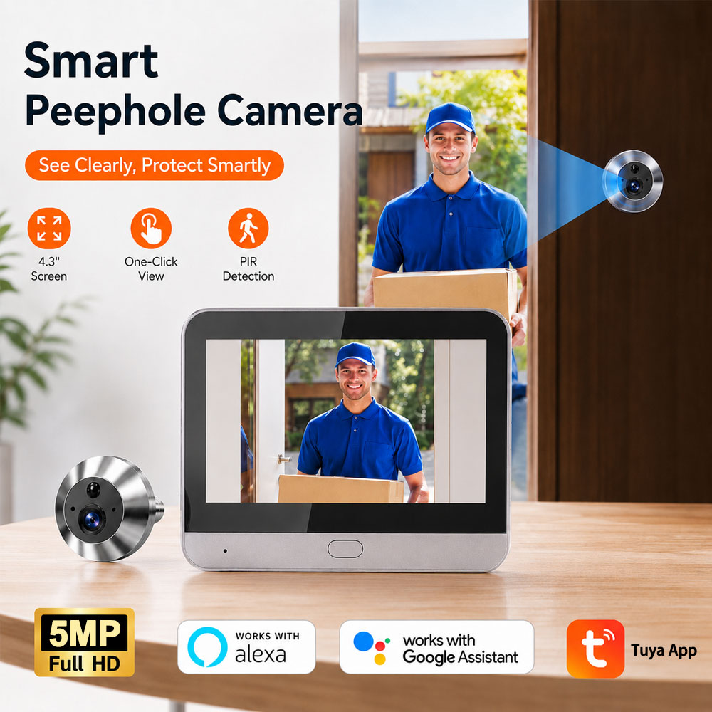 Smart Doorbell Wired - 투야 스마트 5MP 140 ° 광각