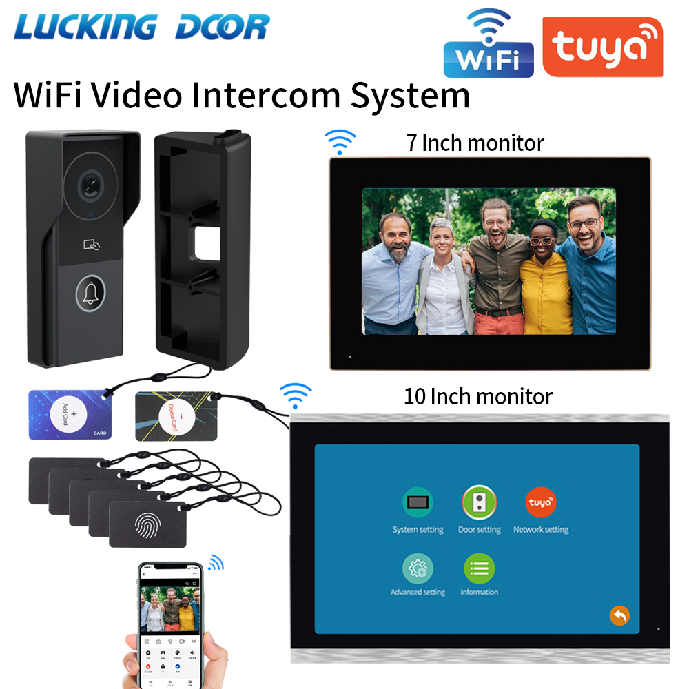 Smart Doorbell Wired - 아파트용 비디오 인터콤 초인종, 7/10 인치,