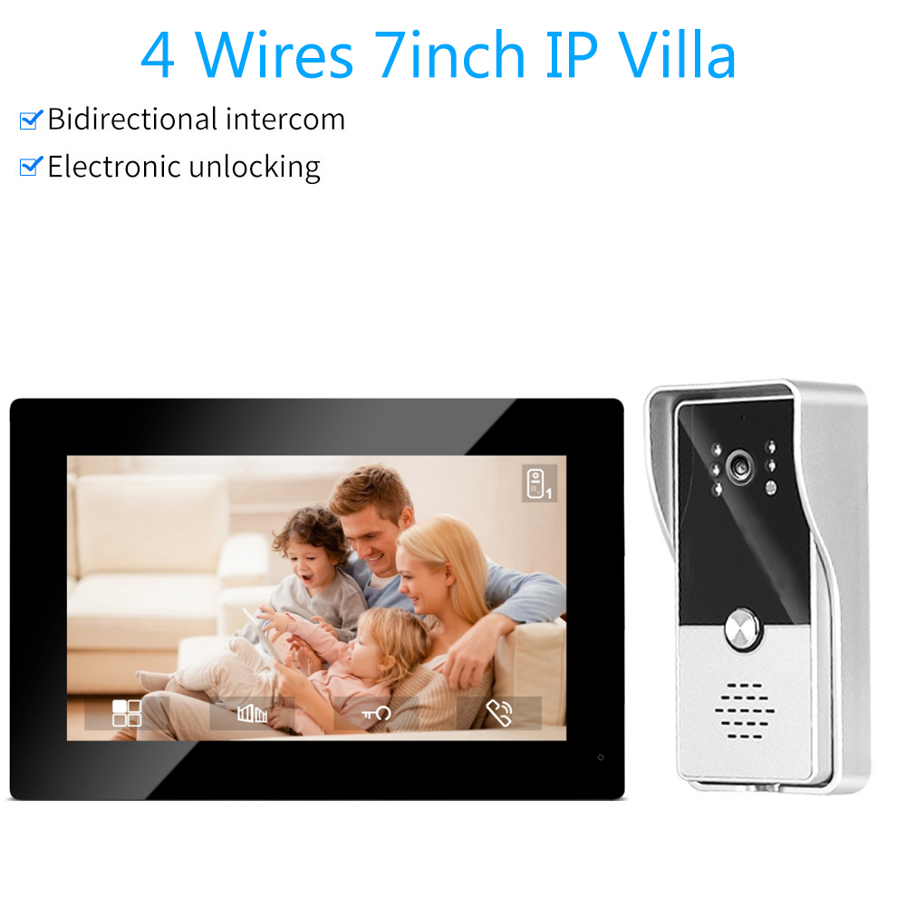Smart Doorbell Wired - 7 인치 컬러 유선 비디오 인터콤