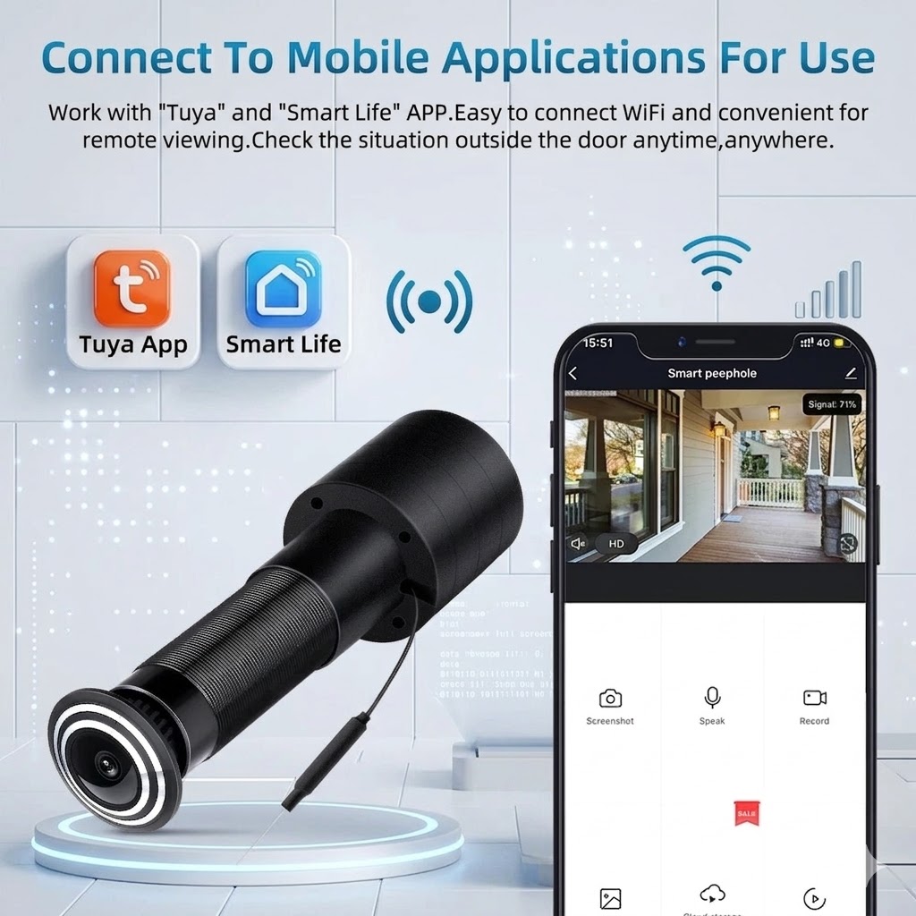 ZEMNIO 2K 3MP 스마트 도어 틈구멍 카메라,  - Smart Doorbell Wired 리뷰 및 가격