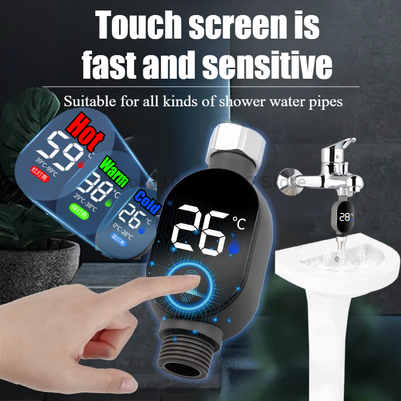 블랙 욕실 LED 디스플레이 가정용 샤워 온도계 정확한 - Home Automation Industry 리뷰 및 가격