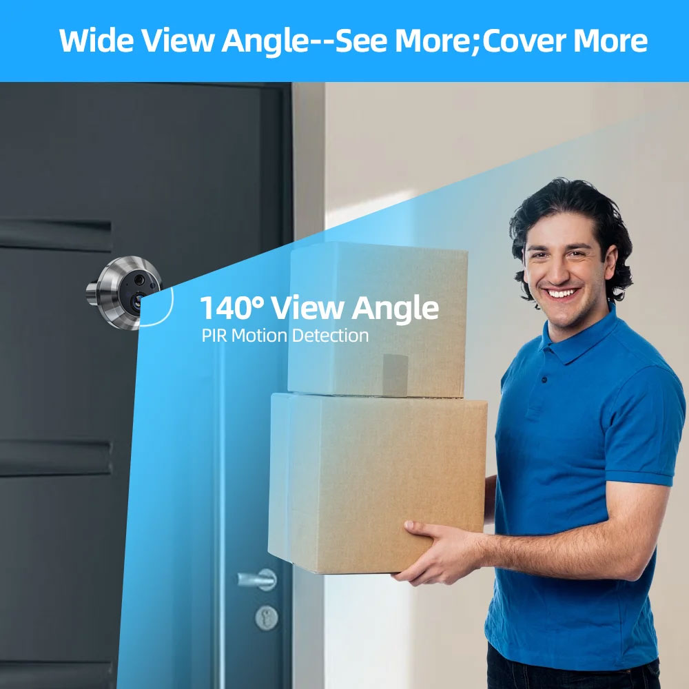 투야 스마트 5MP 140 °   광각 디지털 틈구멍  - Smart Doorbell Wired 리뷰 및 가격