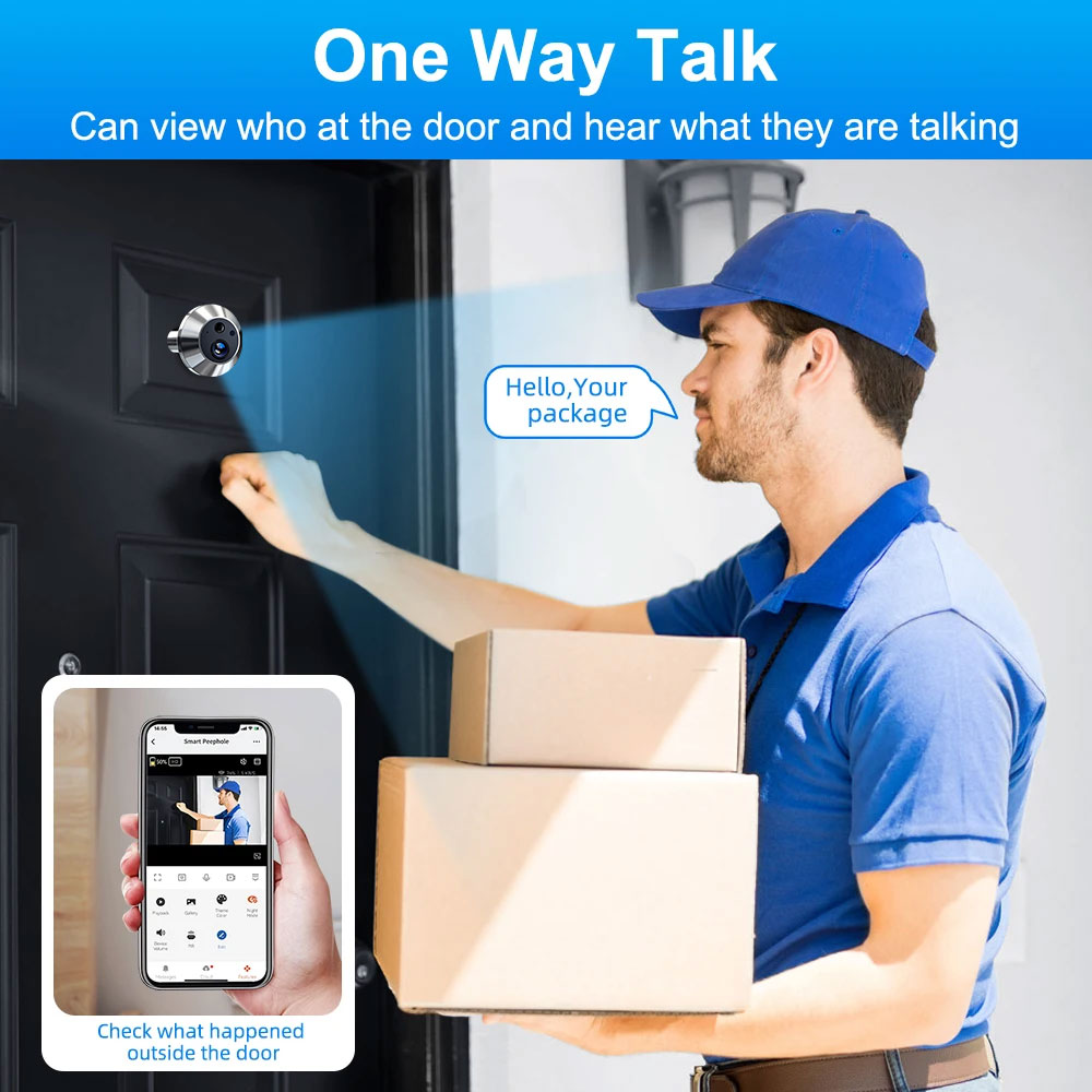 투야 스마트 5MP 140 °   광각 디지털 틈구멍  - Smart Doorbell Wired 리뷰 및 가격