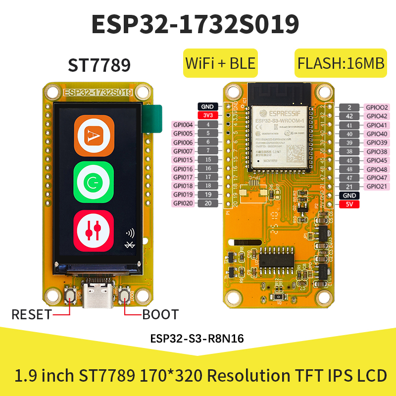 ESP32-S3 1.9인치 IPS LCD 170*320 - Home Automation Arduino 리뷰 및 가격