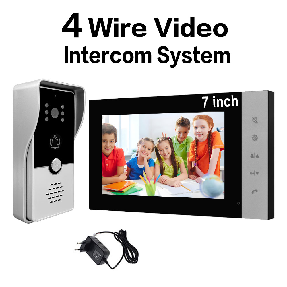4선 7인치 유선 비디오 도어벨 도어폰, 빌라, 가정, - Smart Doorbell Wired 리뷰 및 가격