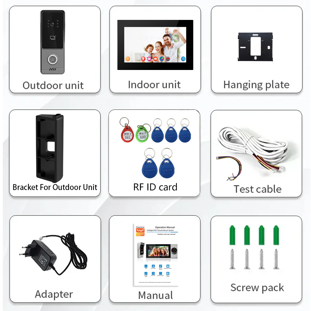 WiFi 터치스크린 지능형 비디오 인터콤 키트(액세스  - Smart Doorbell Wired 리뷰 및 가격