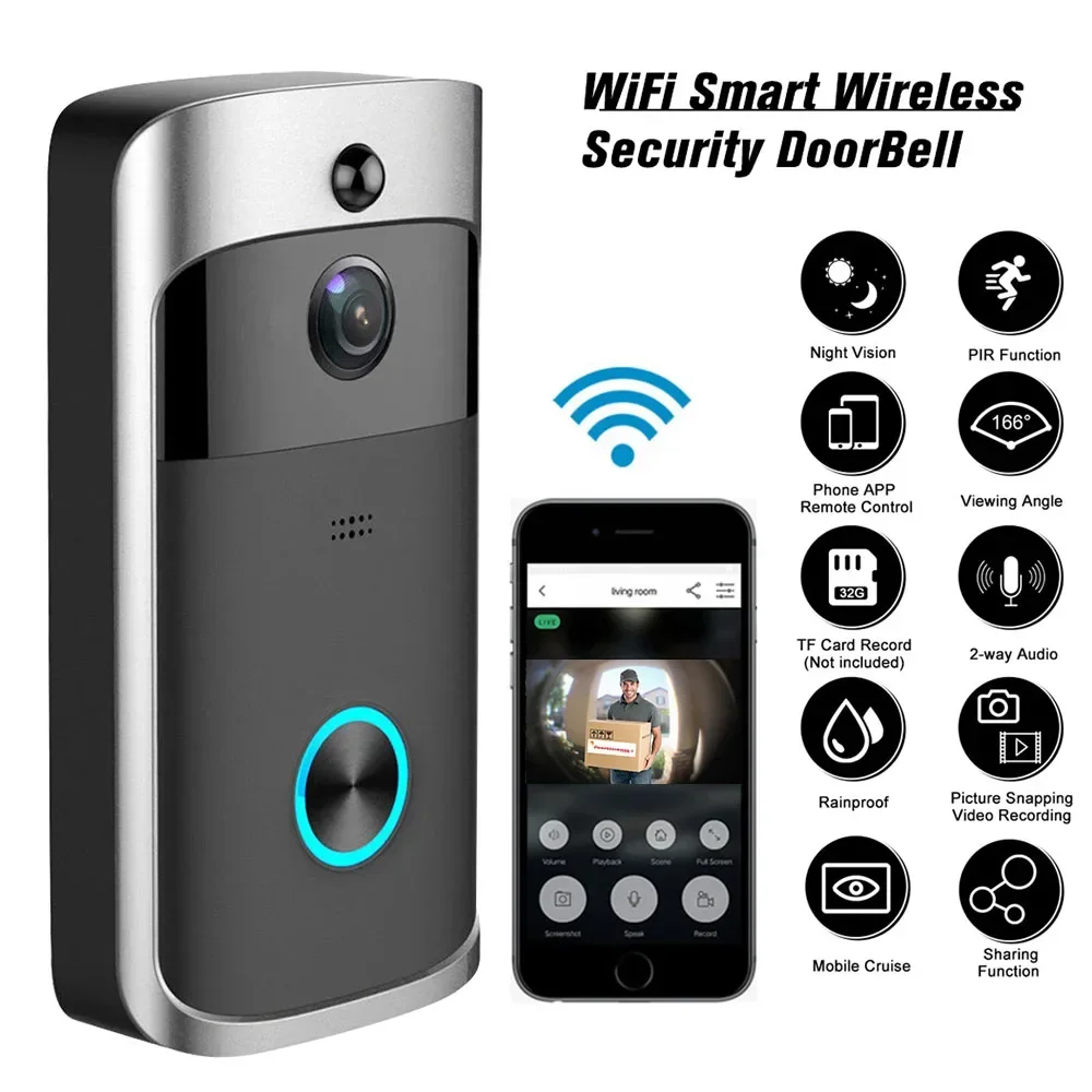 720P HD 스마트 홈 무선 WIFI 초인종 카메라  - Smart Doorbell Wired 리뷰 및 가격