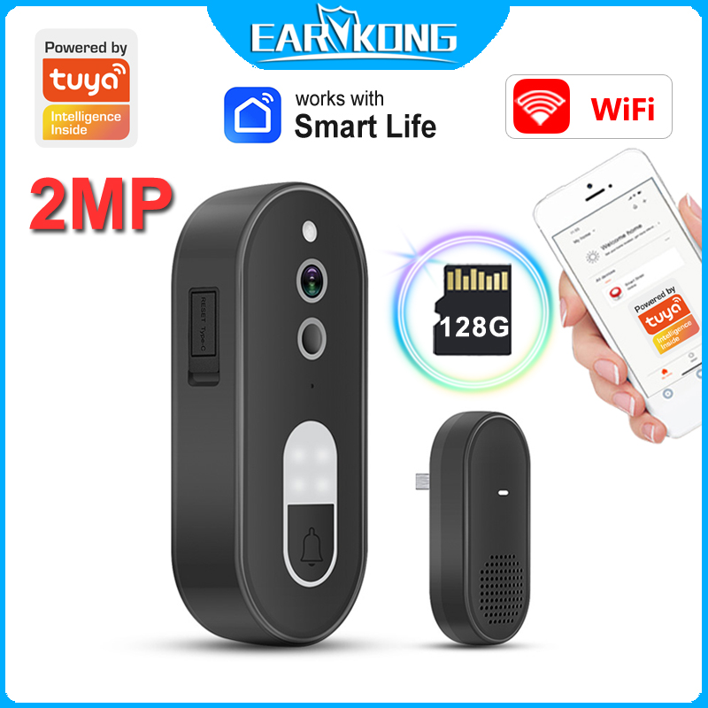 WiFi 비디오 초인종은 Tuya Smart Life와 - Smart Doorbell Wired 리뷰 및 가격