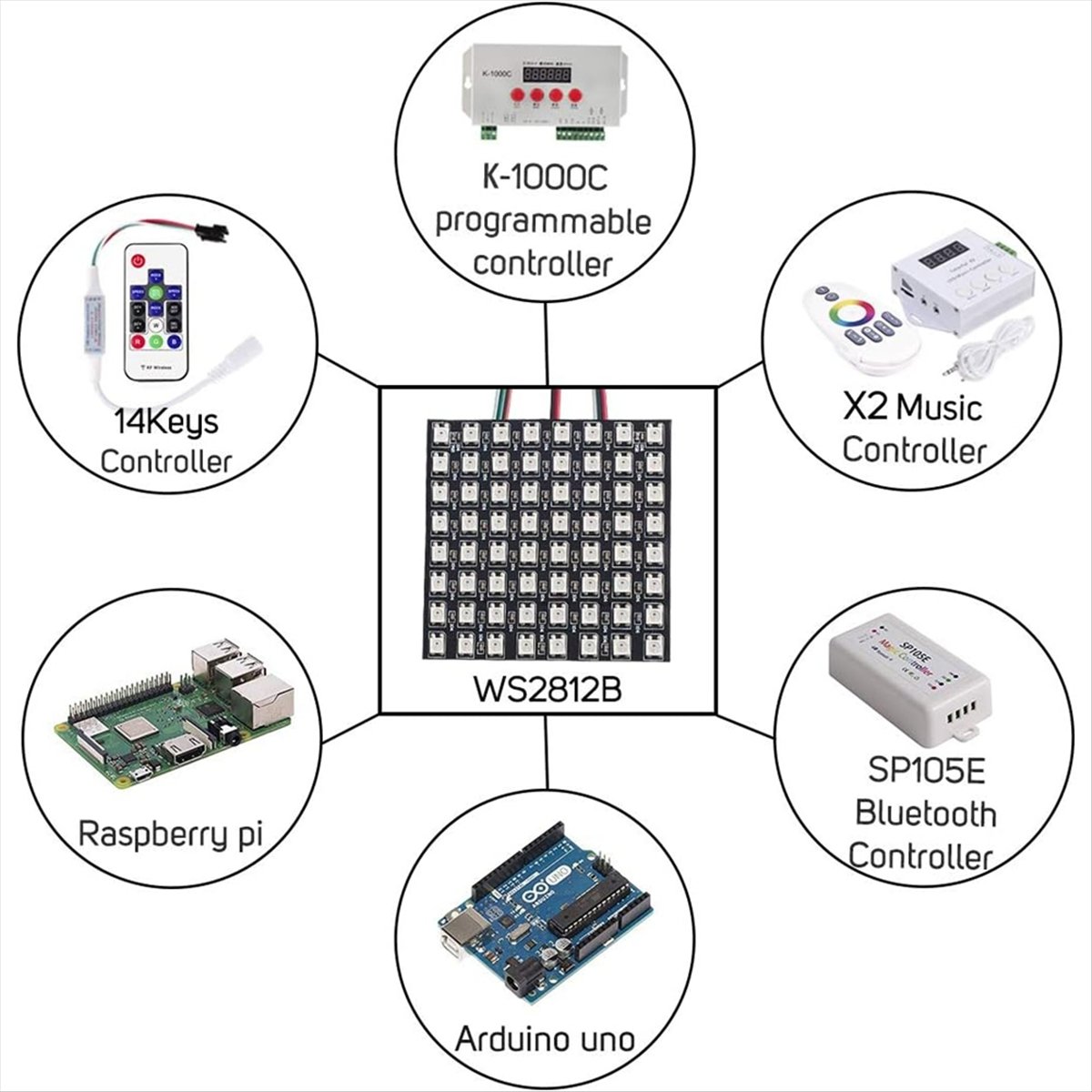 A36R WS2812B 도트 매트릭스 스크린 RGB 5 - Rgb Led Matrix 8X8 리뷰 및 가격