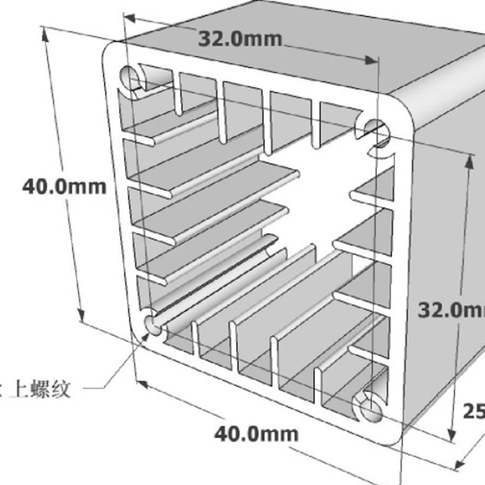 1pcs 40x40mm 알루미늄 사각형 방열판 라디에이 - Home Automation System Diy 리뷰 및 가격