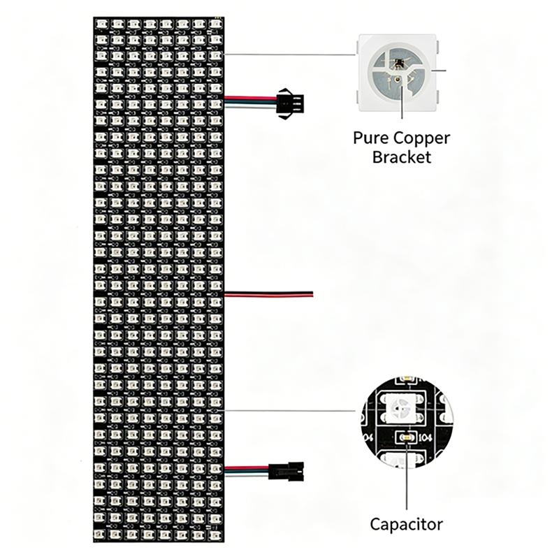 WS2812B 스마트 픽셀 모듈 매트릭스 패널 8x8  - Rgb Led Matrix 8X8 리뷰 및 가격