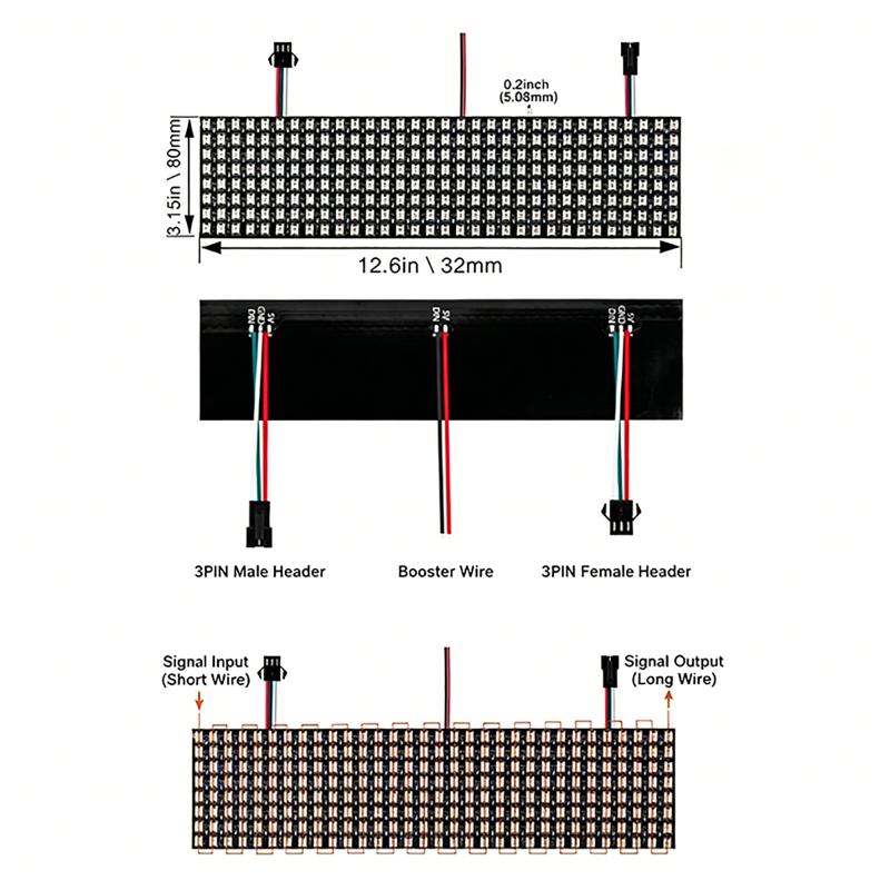 WS2812B 스마트 픽셀 모듈 매트릭스 패널 8x8  - Rgb Led Matrix 8X8 리뷰 및 가격